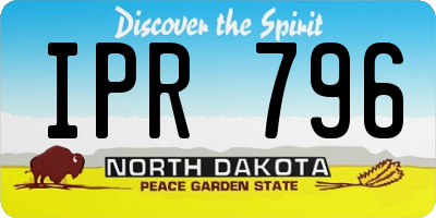 ND license plate IPR796