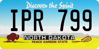 ND license plate IPR799