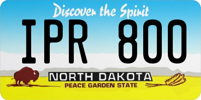 ND license plate IPR800