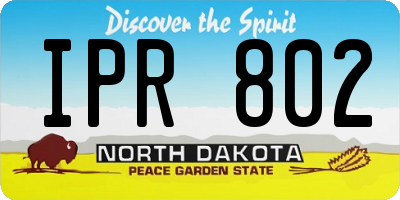 ND license plate IPR802