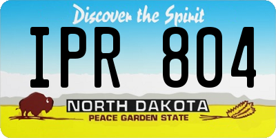 ND license plate IPR804