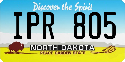 ND license plate IPR805