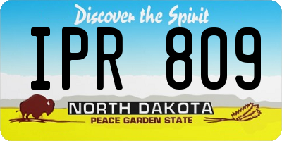 ND license plate IPR809