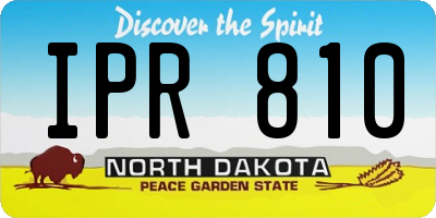 ND license plate IPR810