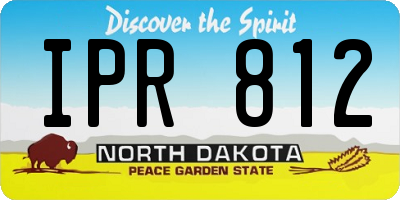 ND license plate IPR812