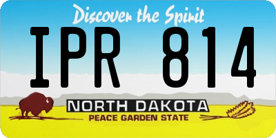 ND license plate IPR814