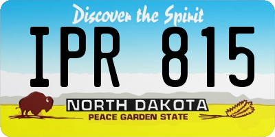 ND license plate IPR815