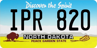 ND license plate IPR820