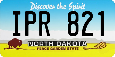 ND license plate IPR821