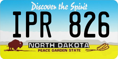 ND license plate IPR826