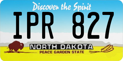 ND license plate IPR827