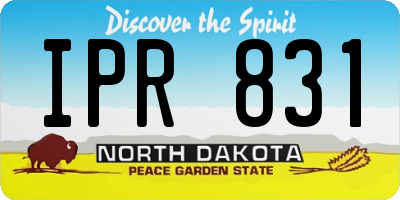 ND license plate IPR831