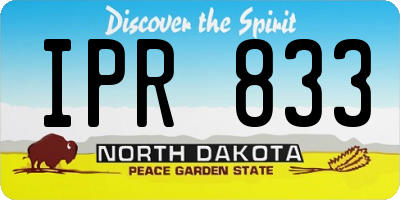 ND license plate IPR833
