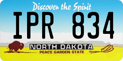 ND license plate IPR834