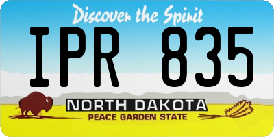 ND license plate IPR835