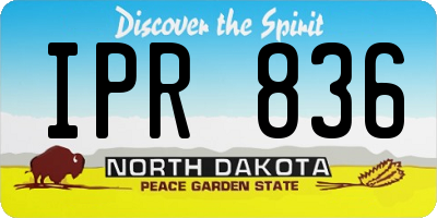ND license plate IPR836