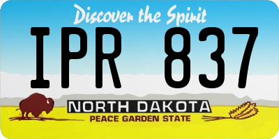 ND license plate IPR837
