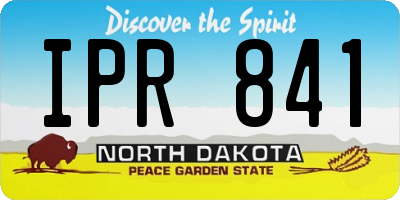 ND license plate IPR841