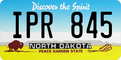 ND license plate IPR845
