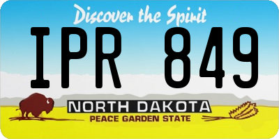 ND license plate IPR849