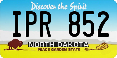 ND license plate IPR852