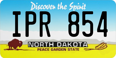 ND license plate IPR854