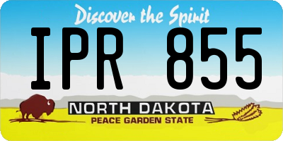 ND license plate IPR855