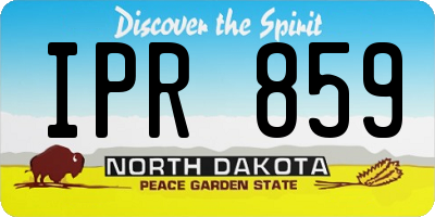ND license plate IPR859