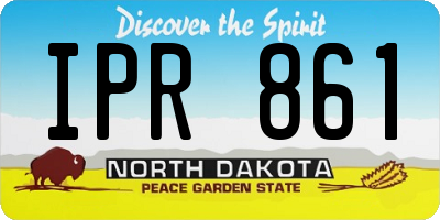 ND license plate IPR861