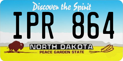 ND license plate IPR864