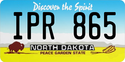 ND license plate IPR865