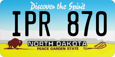 ND license plate IPR870