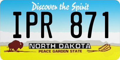 ND license plate IPR871