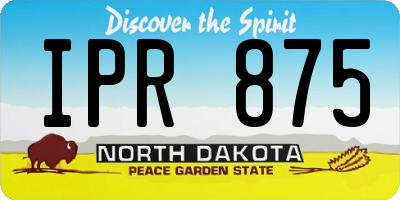 ND license plate IPR875