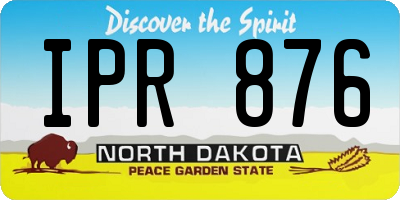 ND license plate IPR876