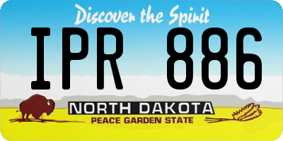 ND license plate IPR886