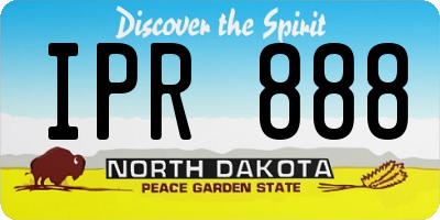 ND license plate IPR888