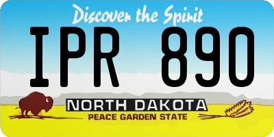 ND license plate IPR890