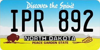 ND license plate IPR892