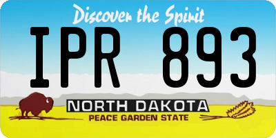 ND license plate IPR893