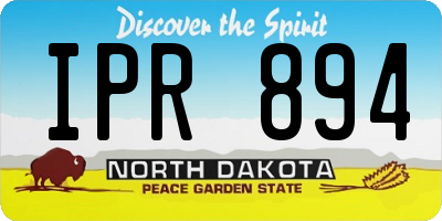ND license plate IPR894