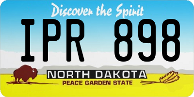 ND license plate IPR898