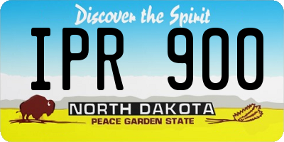 ND license plate IPR900