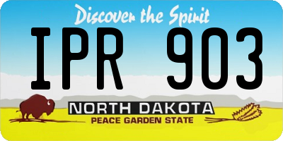 ND license plate IPR903