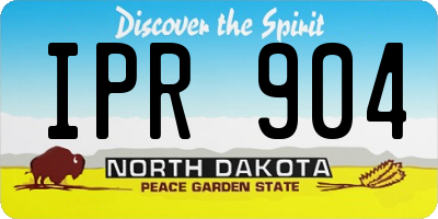 ND license plate IPR904