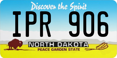 ND license plate IPR906
