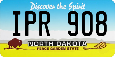 ND license plate IPR908
