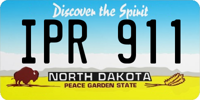 ND license plate IPR911