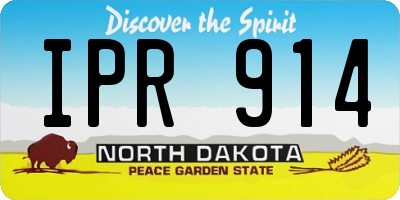 ND license plate IPR914
