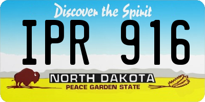 ND license plate IPR916